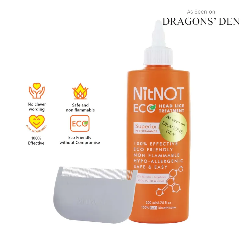 NIT NOT HEAD LICE TREATMENT 200ml with comb