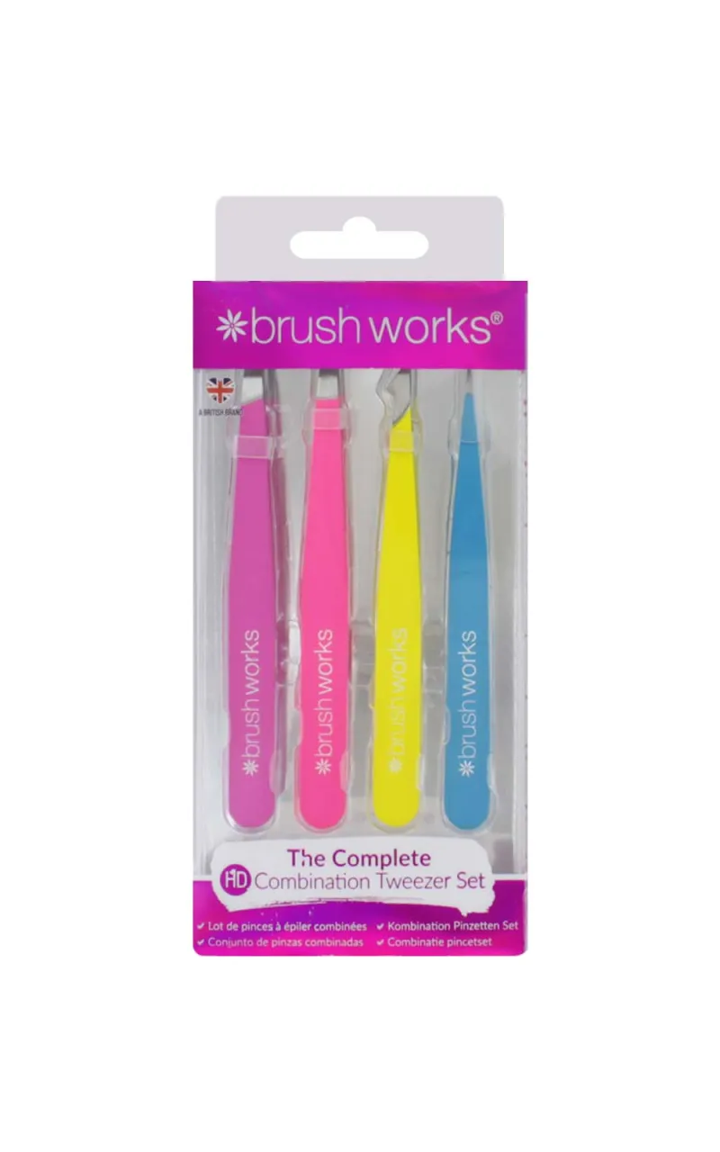 BRUSH WORKS HD COMBINATION TWEEZER SET NEON 52 56 041