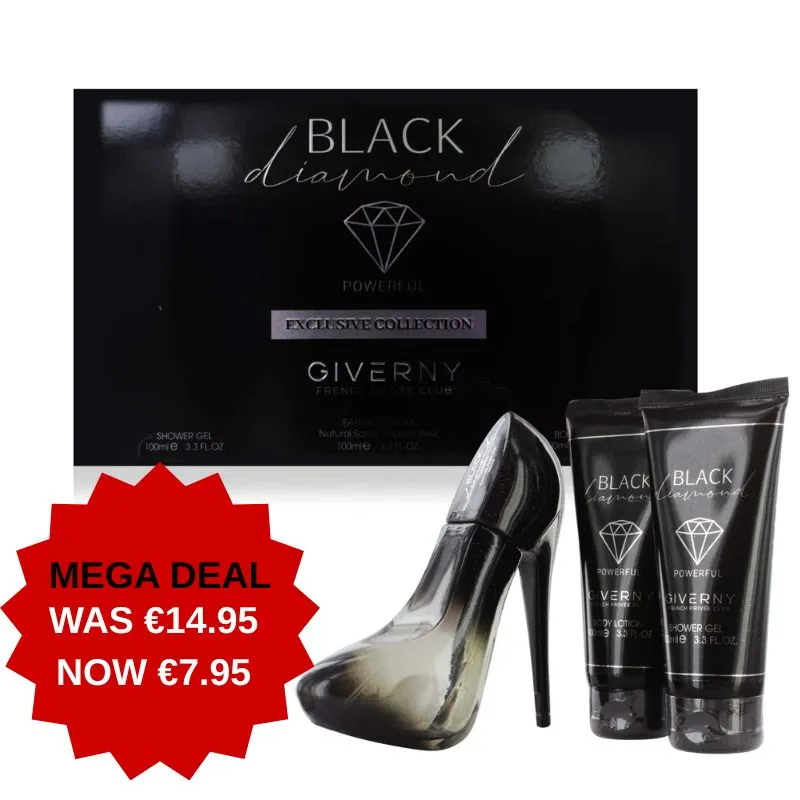 GIVERNY BLACK DIAMOND 3pce GIFT SET (YSL BLACK OPIUM)***special 25
