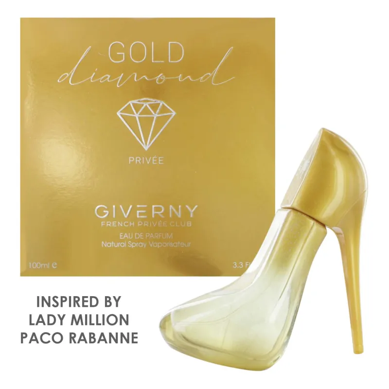 GIVERNY SHOE EDP 100ml GOLD DIAMOND (LADY MILLION PACO RABANNE)