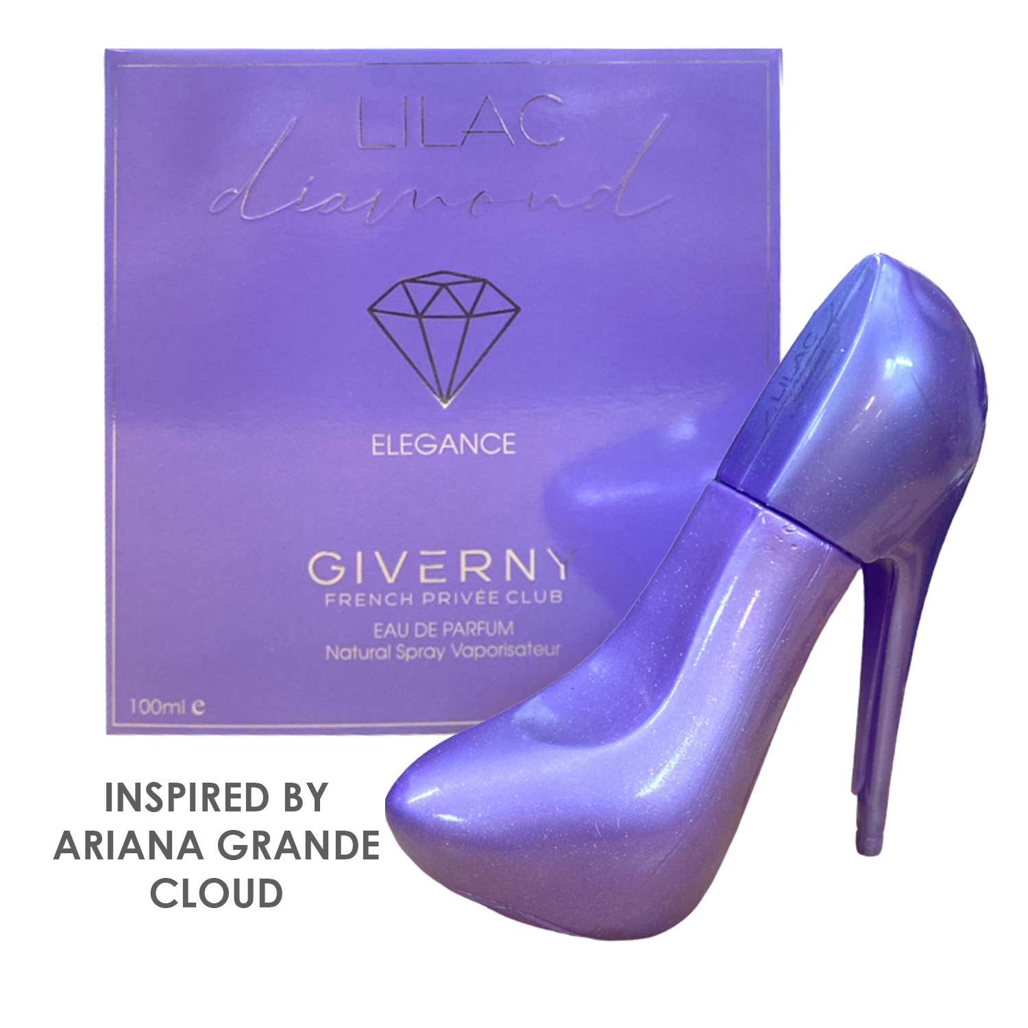 GIVERNY SHOE EDP 100ml LILAC DIAMOND(CLOUD ARIANA GRANDE)