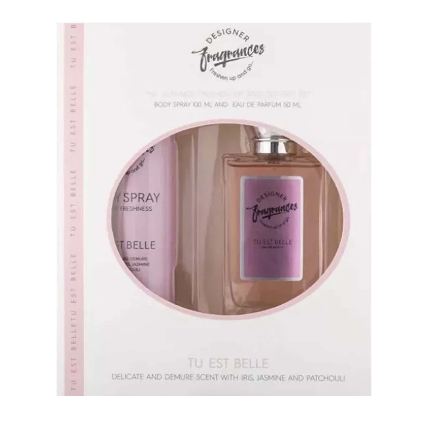 DESIGNER FRAGRANCES TU EST BELLE 2 pce SET(dupe of Lancome La Vie Ess)