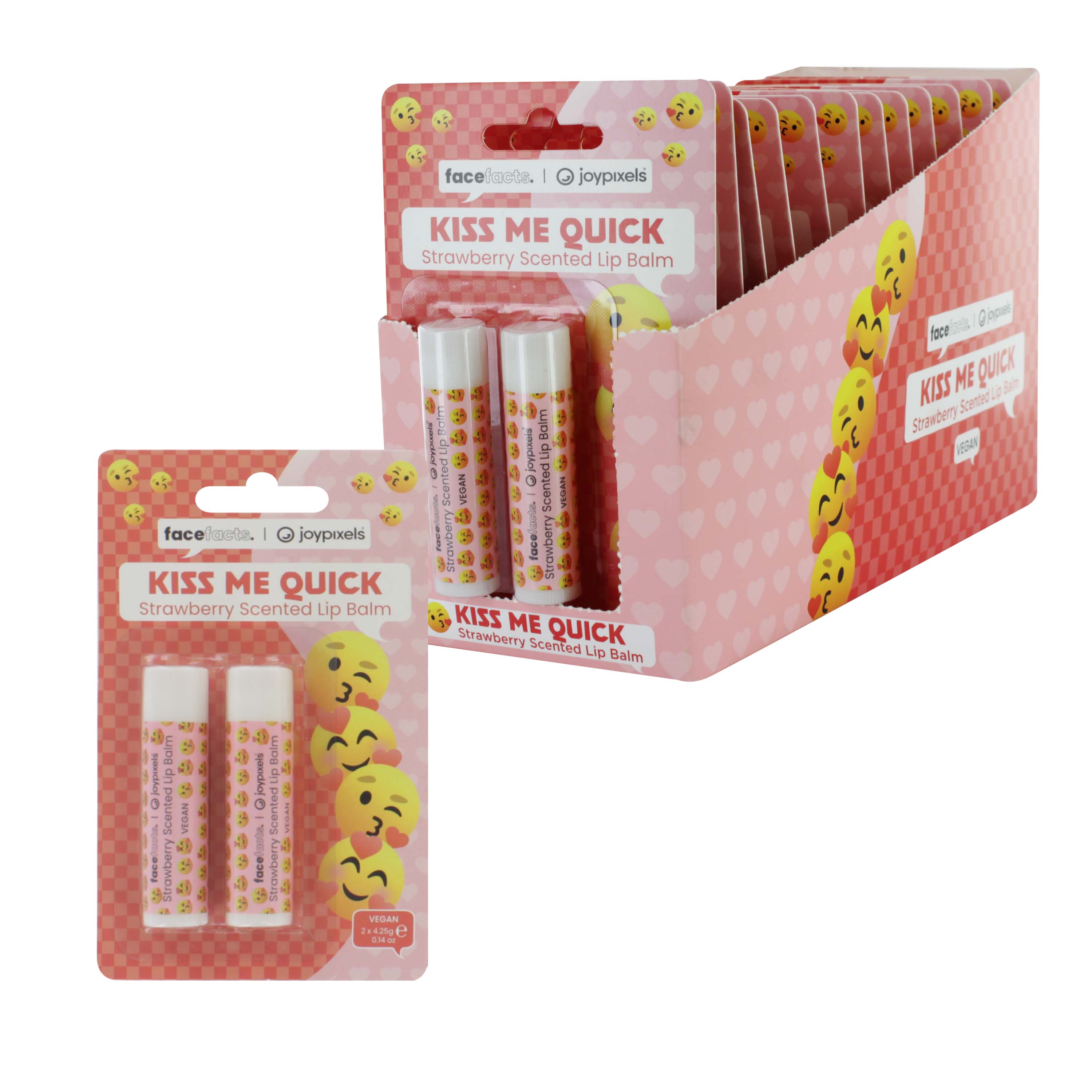 KISS ME QUICK STRAWBERRY LIP BALM TWIN PACK