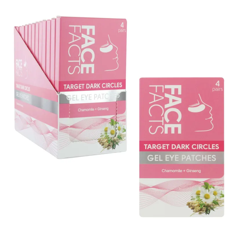 FACE FACTS GEL EYE PATCHES TARGET DARK CIRCLES x 12