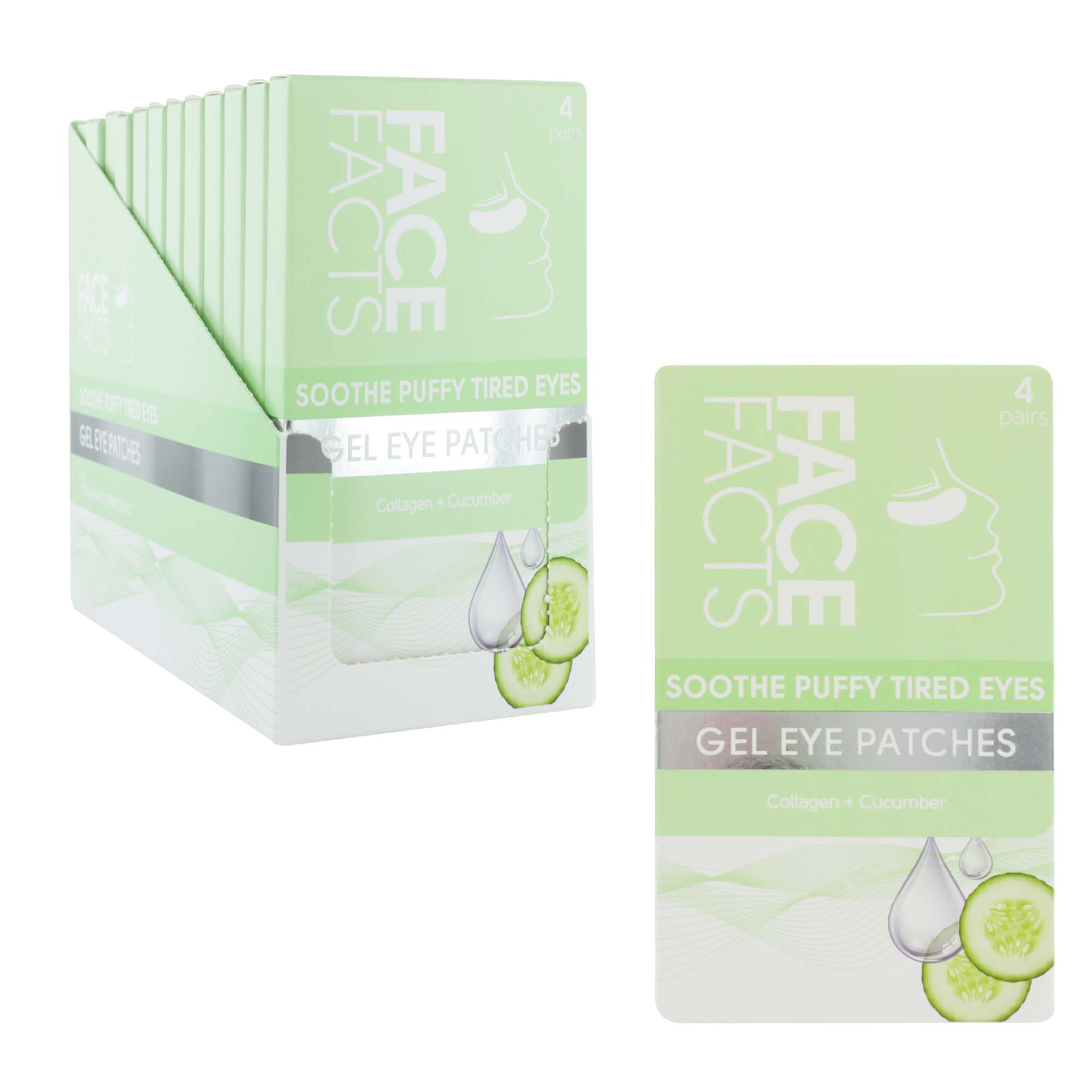FACE FACTS GEL EYE PATCHES SOOTHE PUFFY TIRED EYES x 12