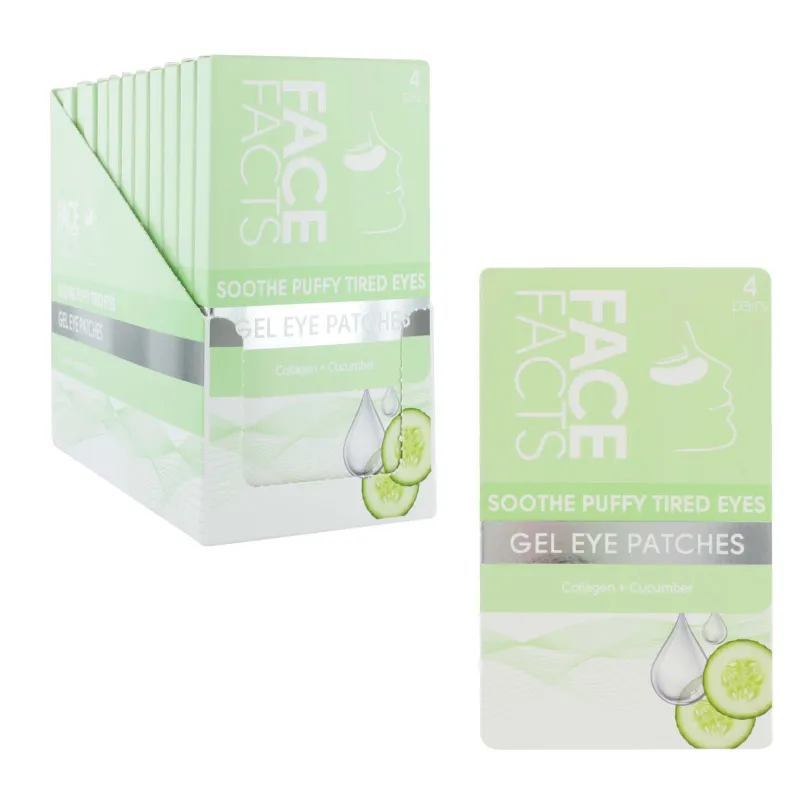FACE FACTS GEL EYE PATCHES SOOTHE PUFFY TIRED EYES x 12