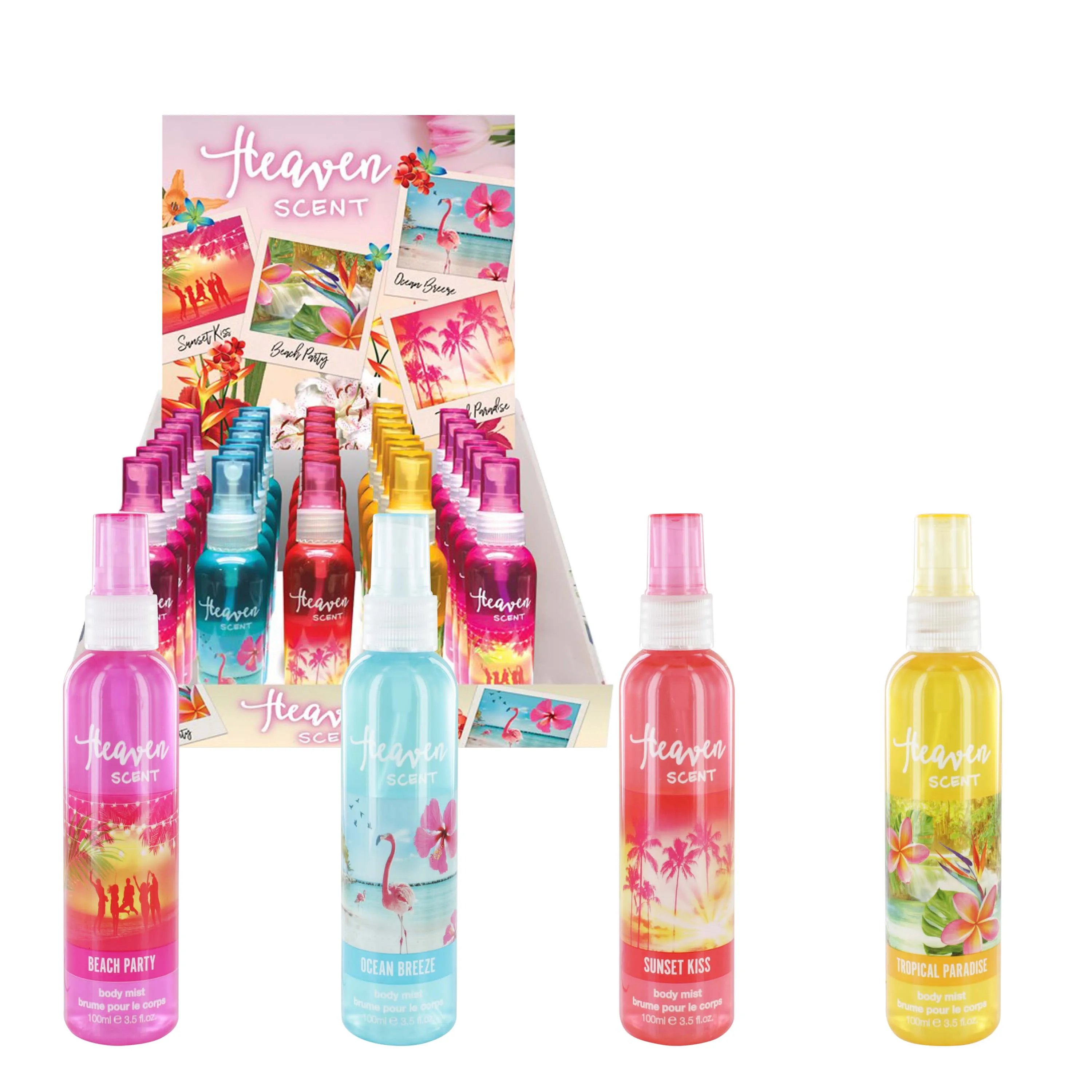 HEAVEN SCENT BODY SPRAY DISPLAYx30