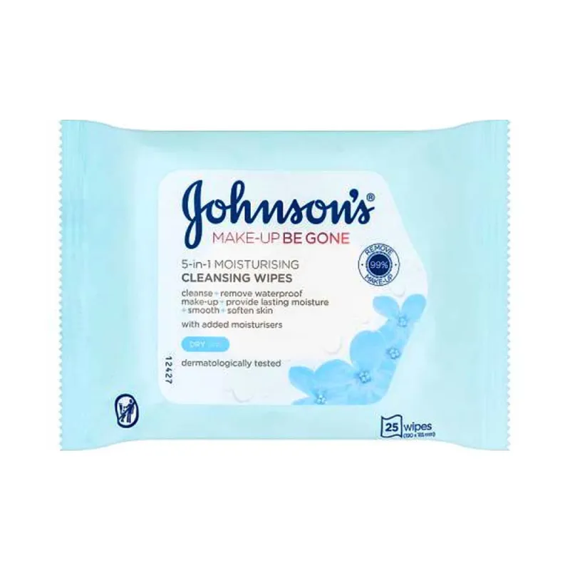 JOHNSONS 25 CLEANSING WIPES MOISTURISING