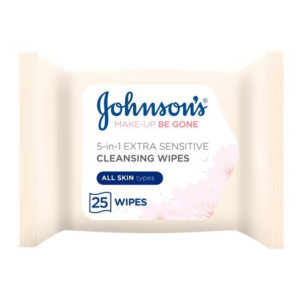 JOHNSONS 25 CLEANSING WIPES SENSITIVE