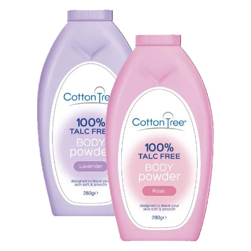 COTTON TREE BABY POWDER (TALC FREE) LAVENDER / ROSE 280g CT058