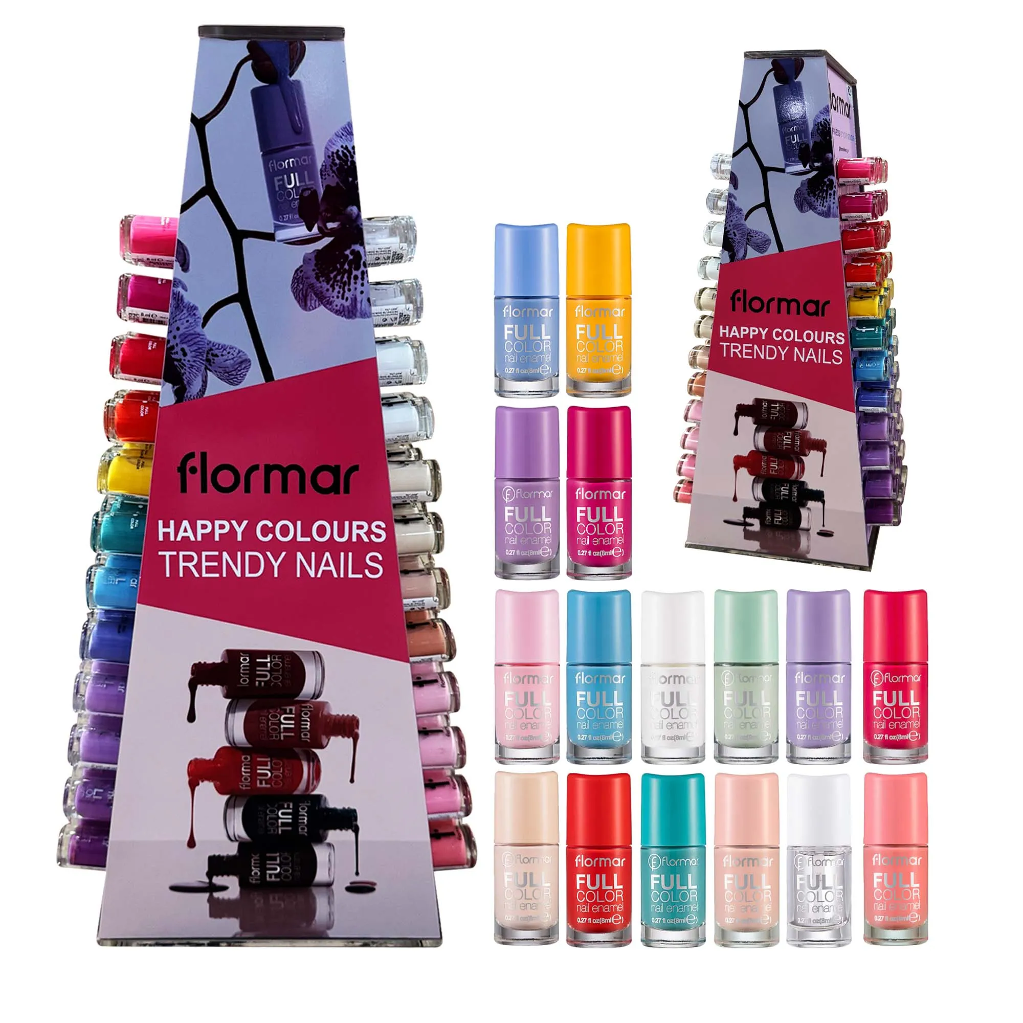 FLORMAR SPRING/SUMMER NAIL ENAMEL STAND CDU x 72