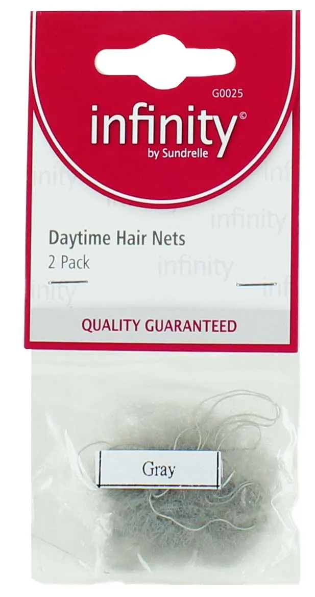 DAYTIME HAIR NETS 2 PACK GREY