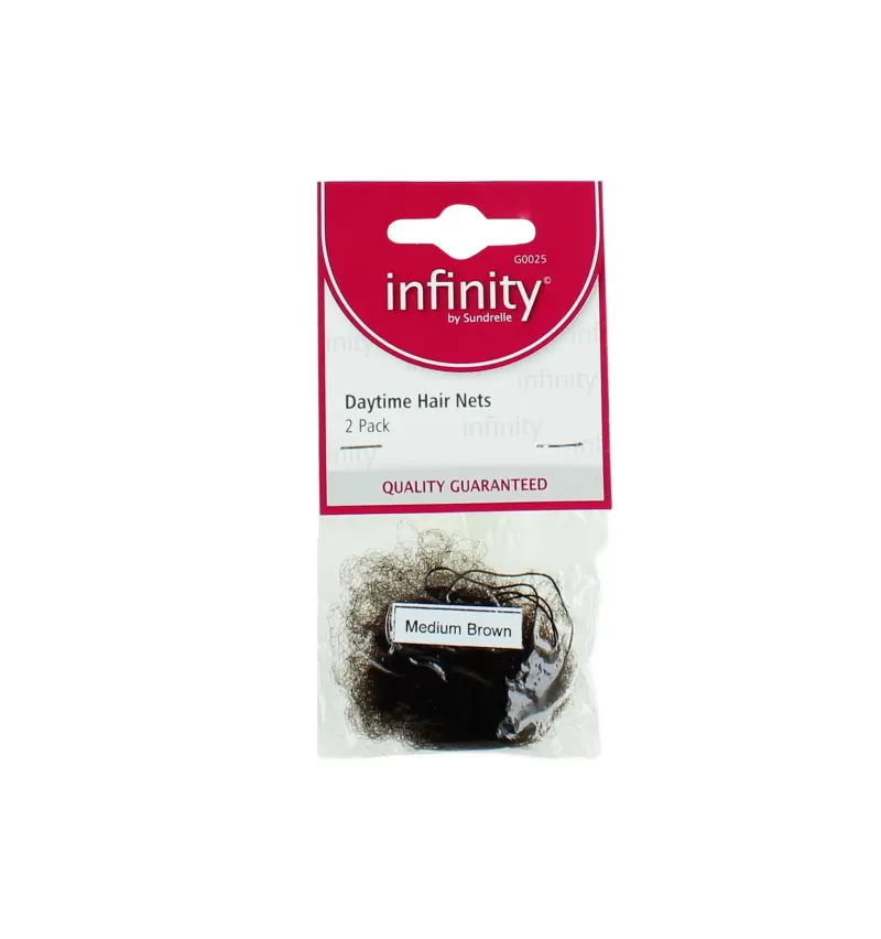 DAYTIME HAIR NETS 2 PACK BROWN