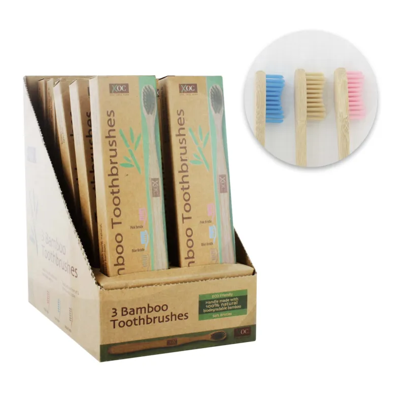 BAMBOO TOOTHBRUSH 3 PACK x 12