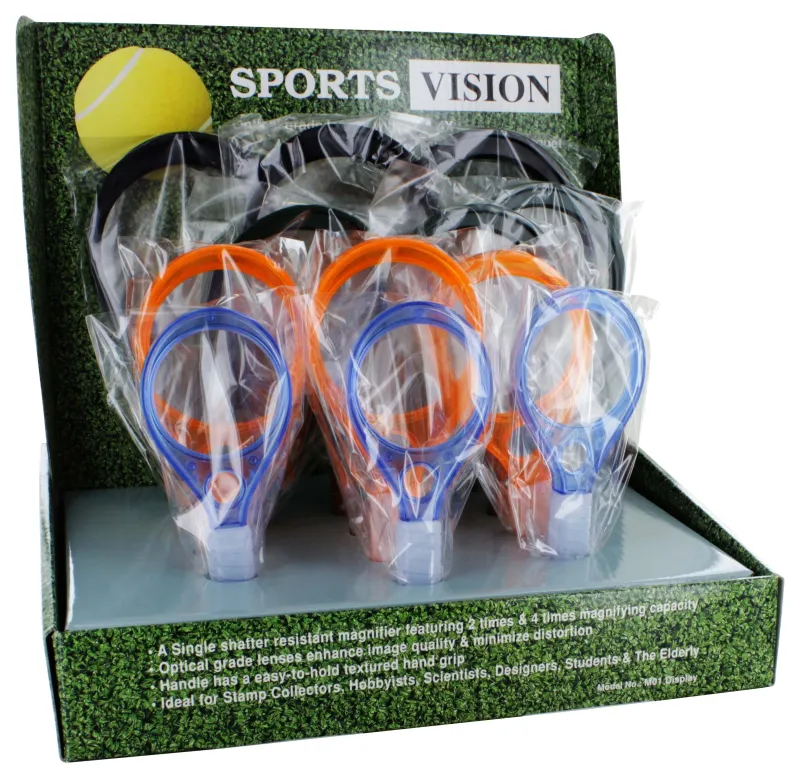 MAGNIFYING GLASS DISP SPORTS M01RUBD