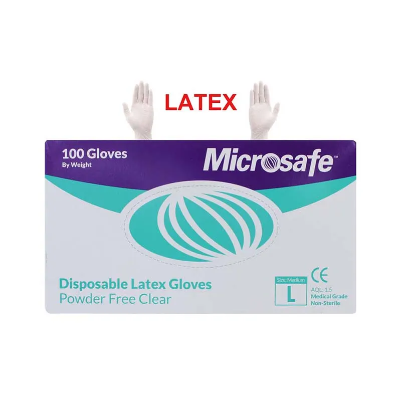 LATEX(100) GLOVES POWDER FREE lge