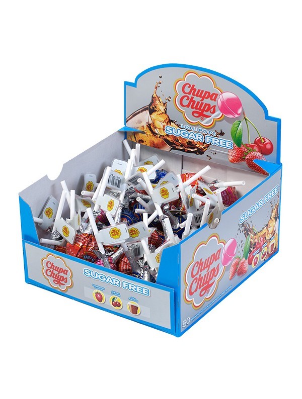 CHUPA CHUPS SUGAR FREE LOLLIPOPS x50