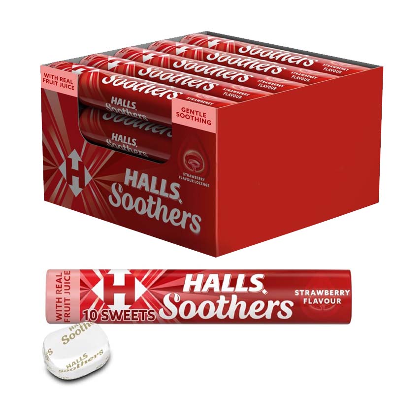 HALLS SOOTHERS STRAWBERRY x 20