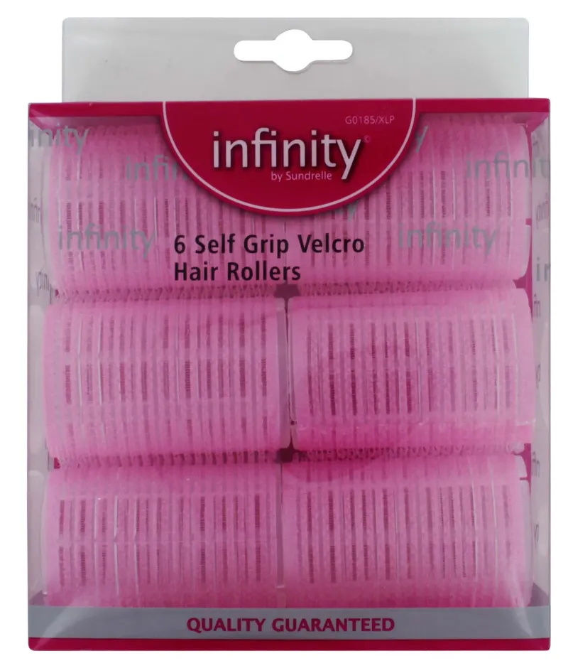INFINITY VELCRO ROLLERS 6 PACK XLGE PINK