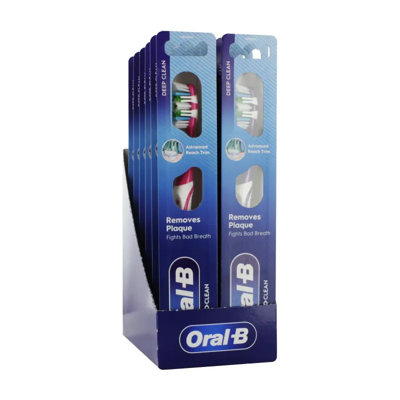 ORAL B DEEP CLEAN MEDIUM T/BRUSH x12