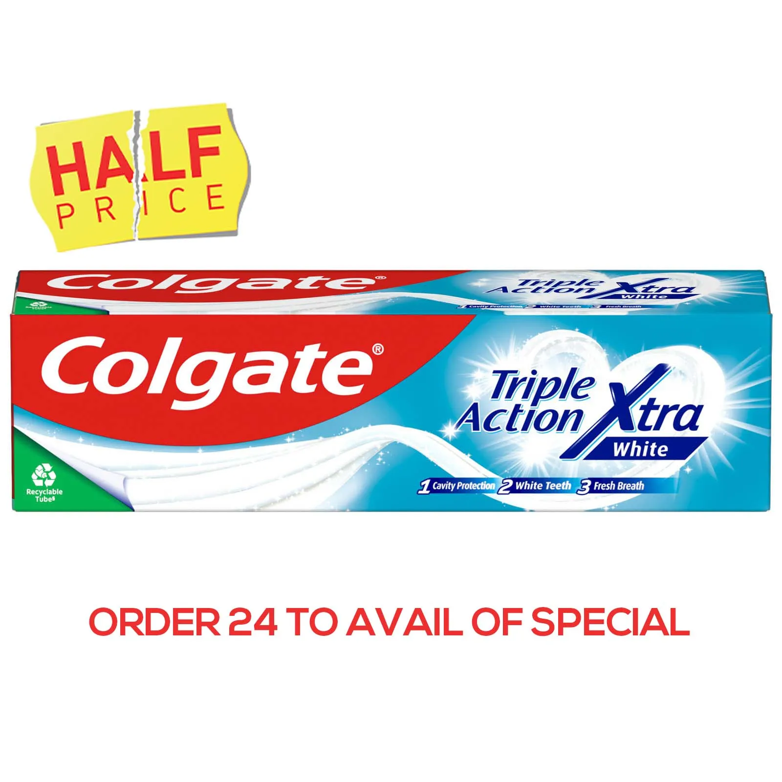 COLGATE TRIPLE ACTION XTRA WHITE T/PASTE 75ml***special price