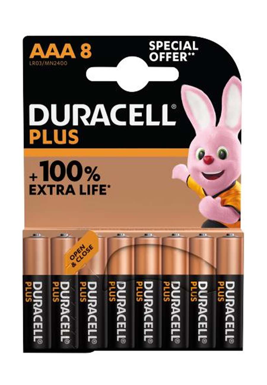 DURACELL AAA 8 PACK BATTERIES