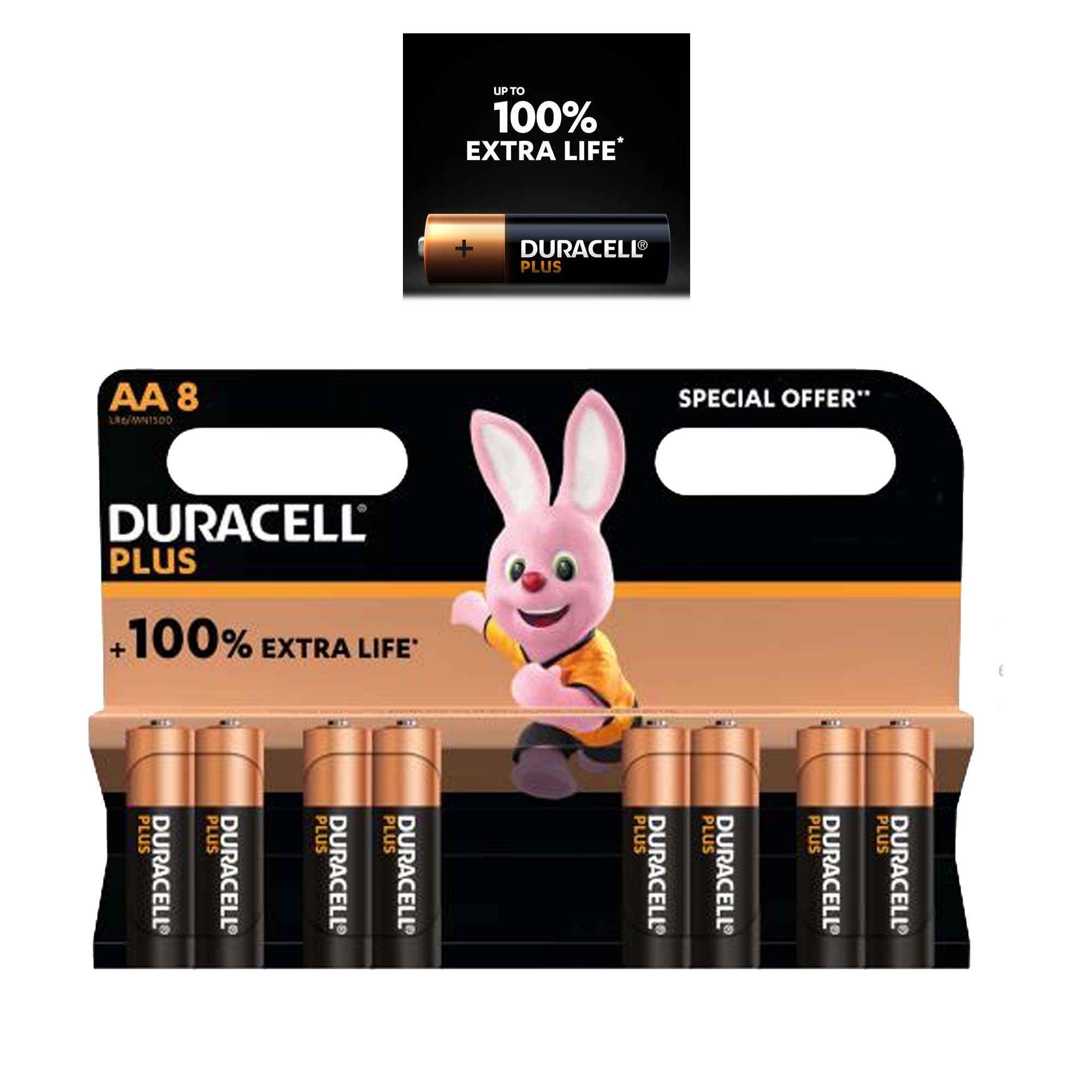 DURACELL AA  8 PACK BATTERIES