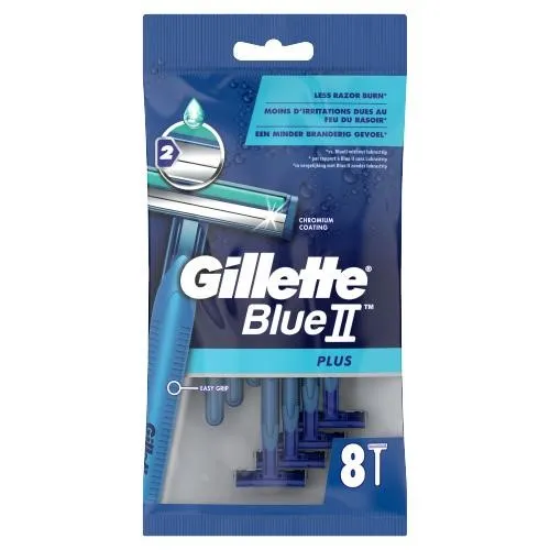 GILLETTE BLUE 2 PLUS RAZORS 8s