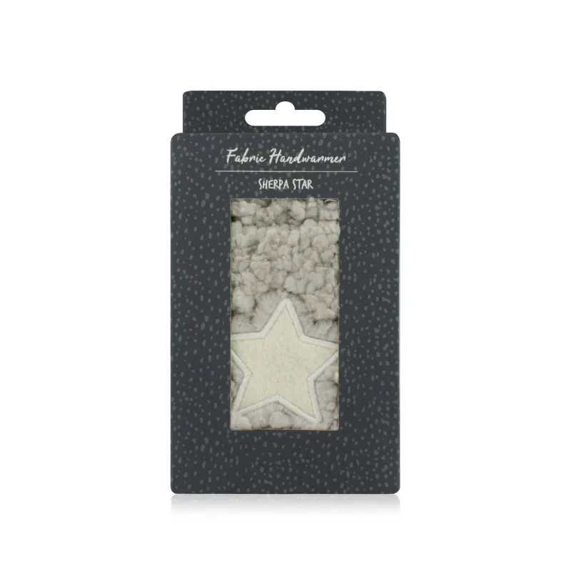 FABRIC HANDWARMERS BOXED SHERPA STAR
