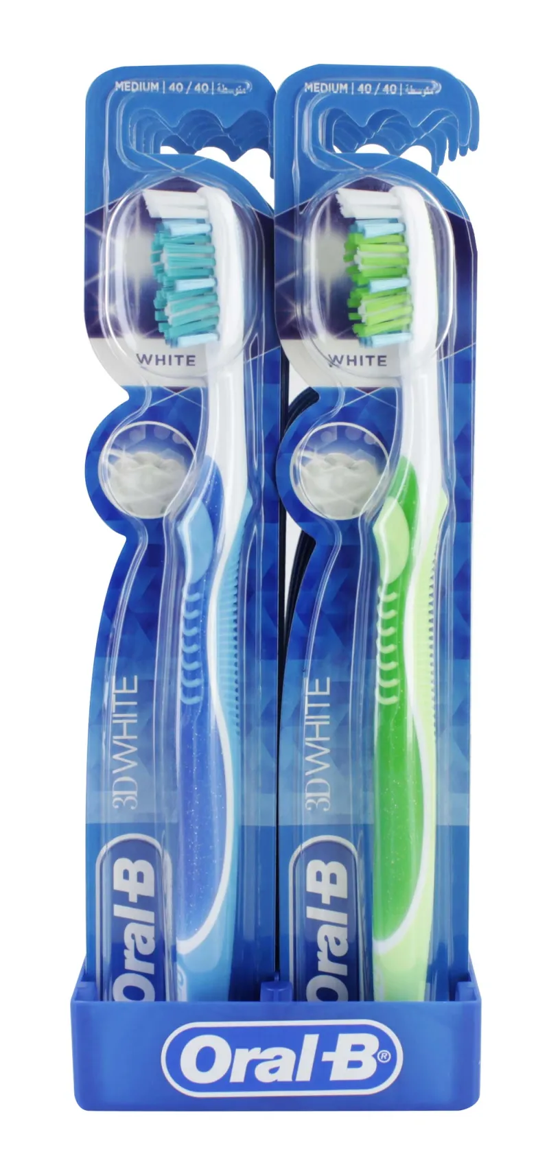 ORAL B 3D WHITE MEDIUM(40) T/BRUSH x12