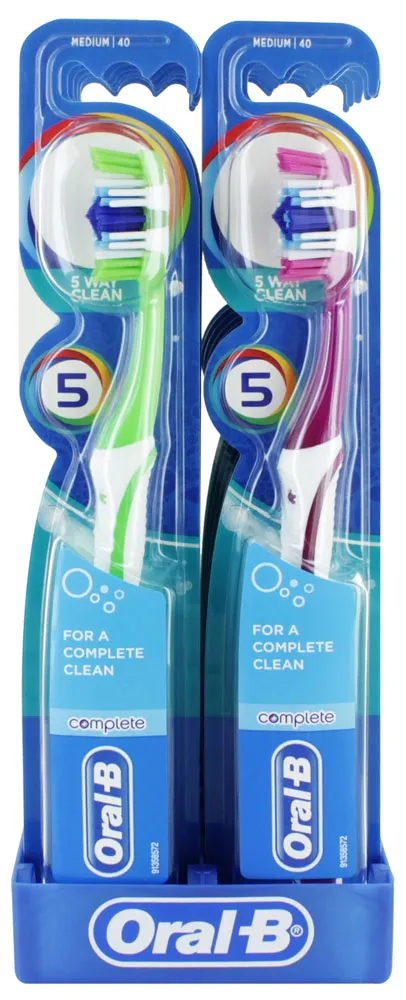 ORAL B COMPLETE 5 WAY MEDIUM TOOTHBRUSH x12