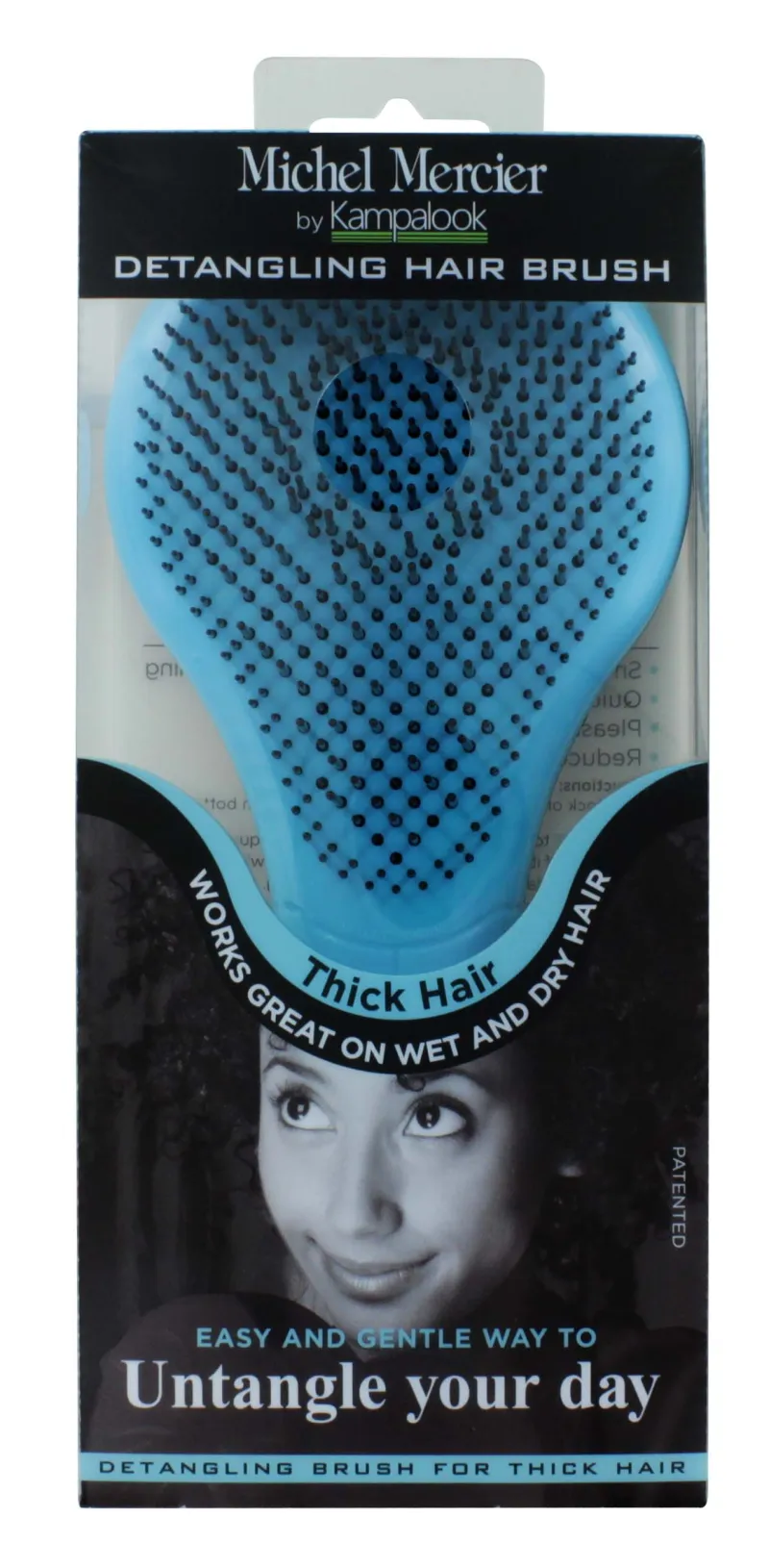 MICHEL MERCIER DETANGLING BRUSH THICK BLUE