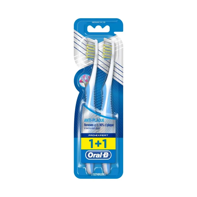 ORAL B ANTI-PLAQUE TWINPACK MEDIUM TOOTHBRUSH x6