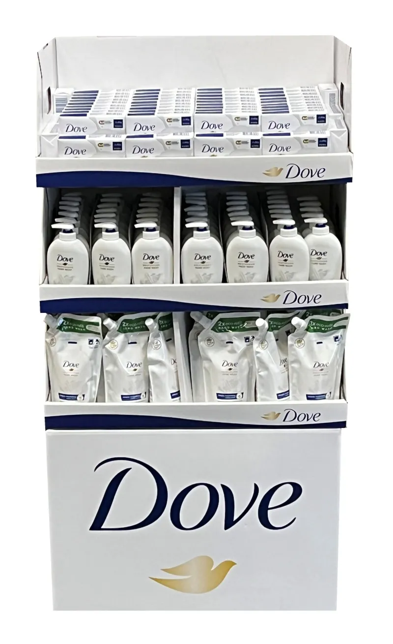 DOVE MIXED DISPLAY (62xsoap,48xpump soap&36xrefill soap)