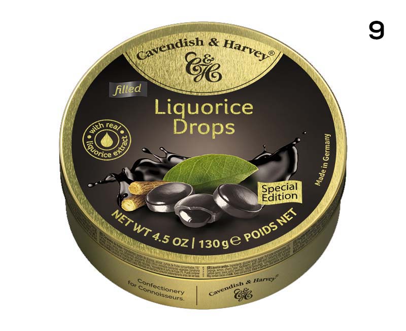 CAVENDISH & HARVEY LIQUORICE FILLED DROPS 130g x 11