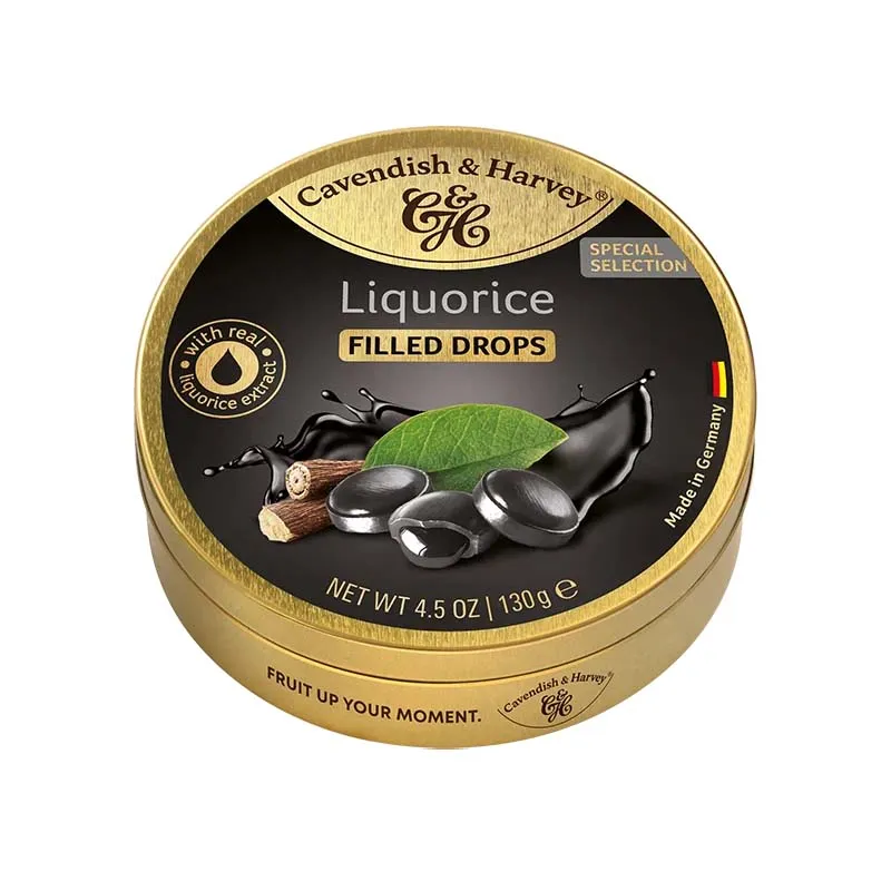 CAVENDISH & HARVEY LIQUORICE FILLED DROPS 130g x 11