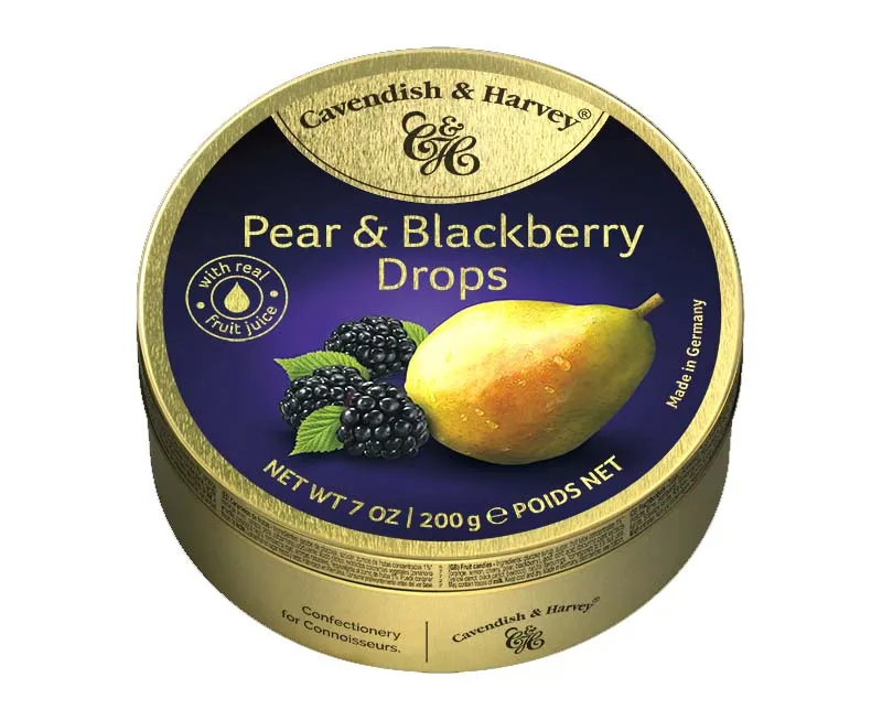 CAVENDISH & HARVEY PEAR & BLACKBERRY DROPS 200g x 9