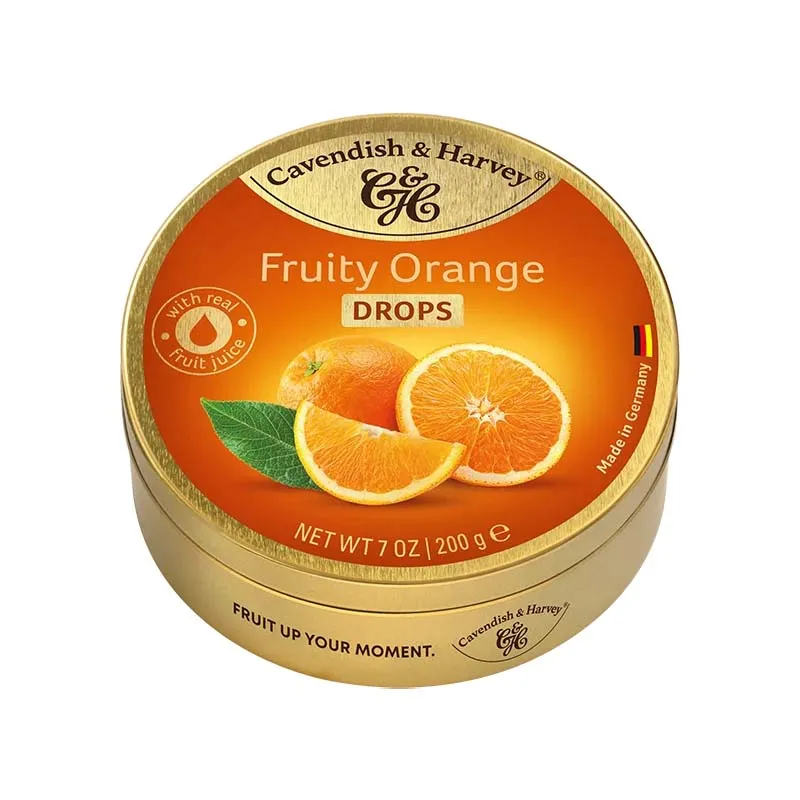CAVENDISH & HARVEY FRUITY ORANGE DROPS 200g x 9