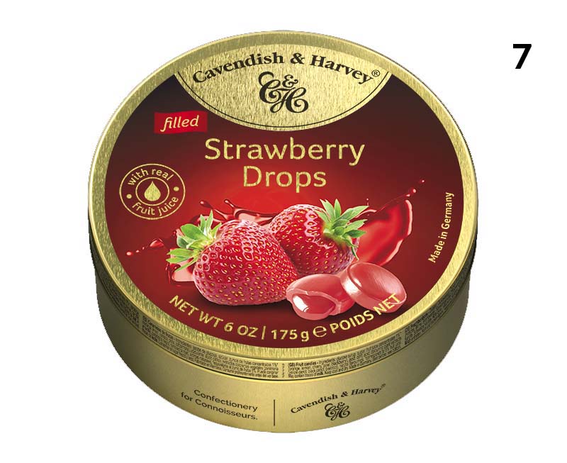CAVENDISH & HARVEY STRAWBERRY FILLED DROPS 175g x 9