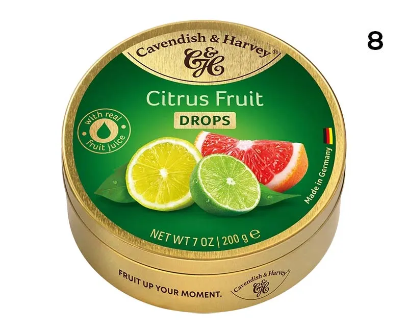 CAVENDISH & HARVEY CITRUS FRUIT DROPS 200g x 9