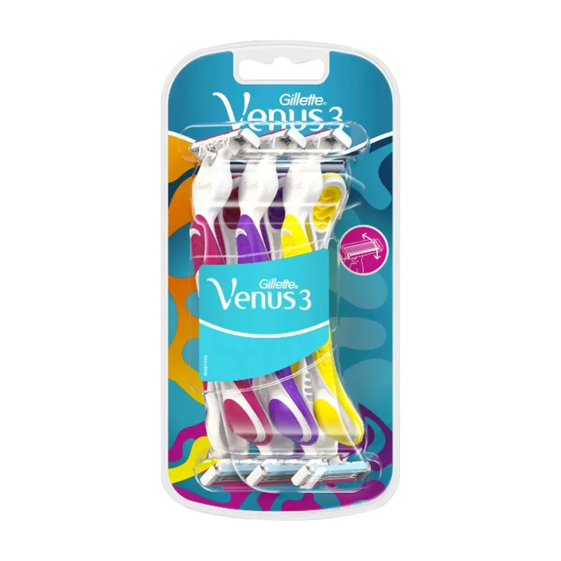 GILLETTE VENUS 3 COLOURED RAZORS 6s