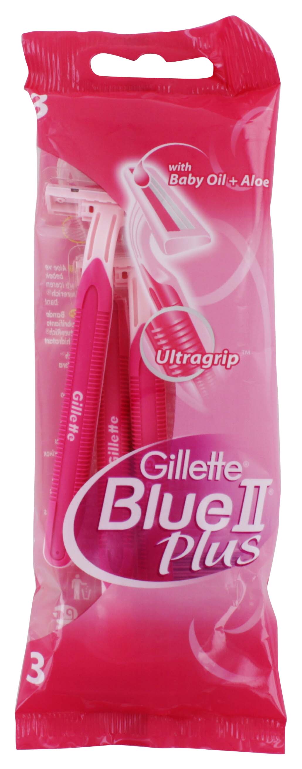 GILLETTE BLUE 2 PLUS 3s PINK RAZORS