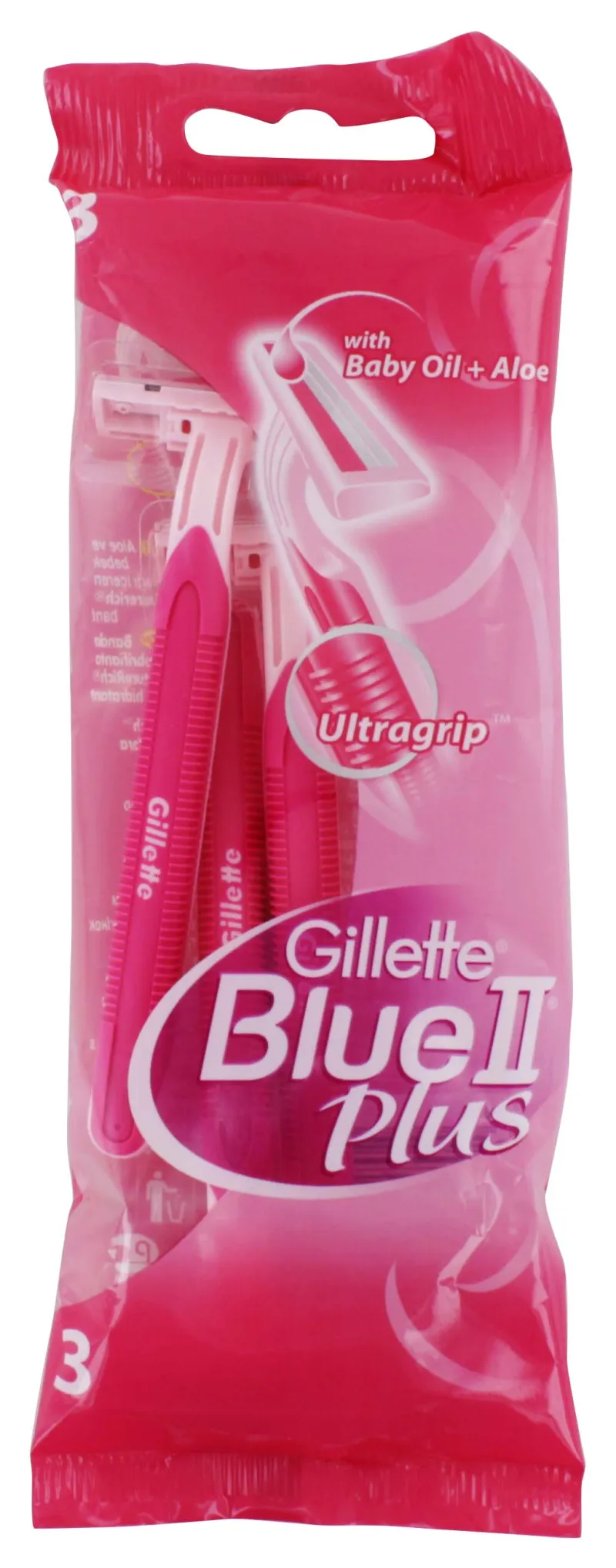 GILLETTE BLUE 2 PLUS 3s PINK RAZORS