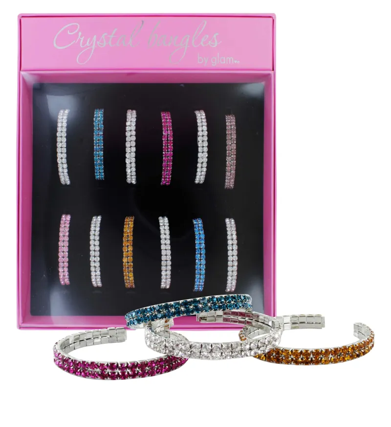 CB92006 COLOUR DIAMONTE BRACLET x24