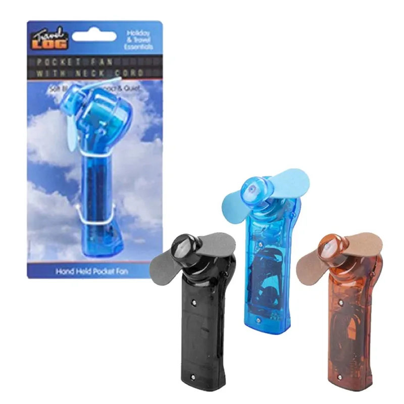 789009 HAND HELD MINI FAN WITH NECK CORD