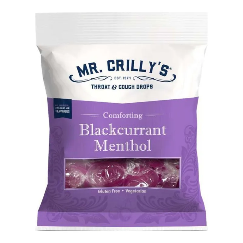 Mr Crilly's Blackcurrant Menthol 90g x18
