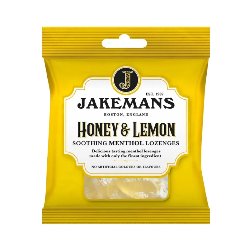 JAKEMANS HONEY & LEMON 73g BAGS x12
