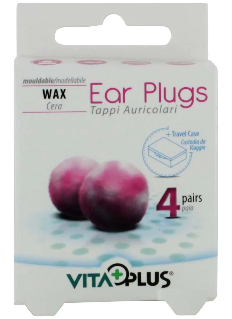 VMS019 VITA EAR PLUGS 4 PAIRS WAX