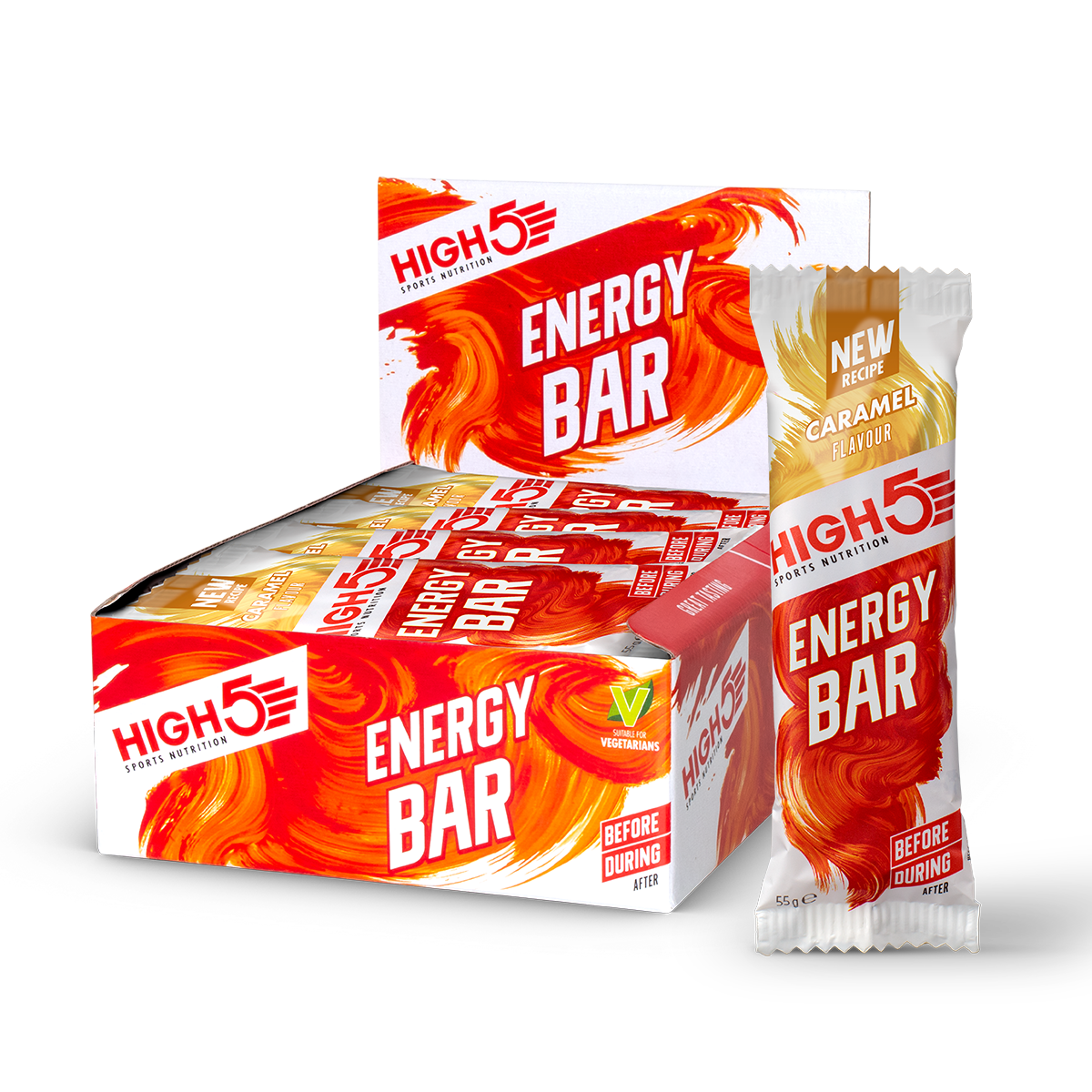 HIGH 5 ENERGY BAR CARAMEL 55g x12 8/24