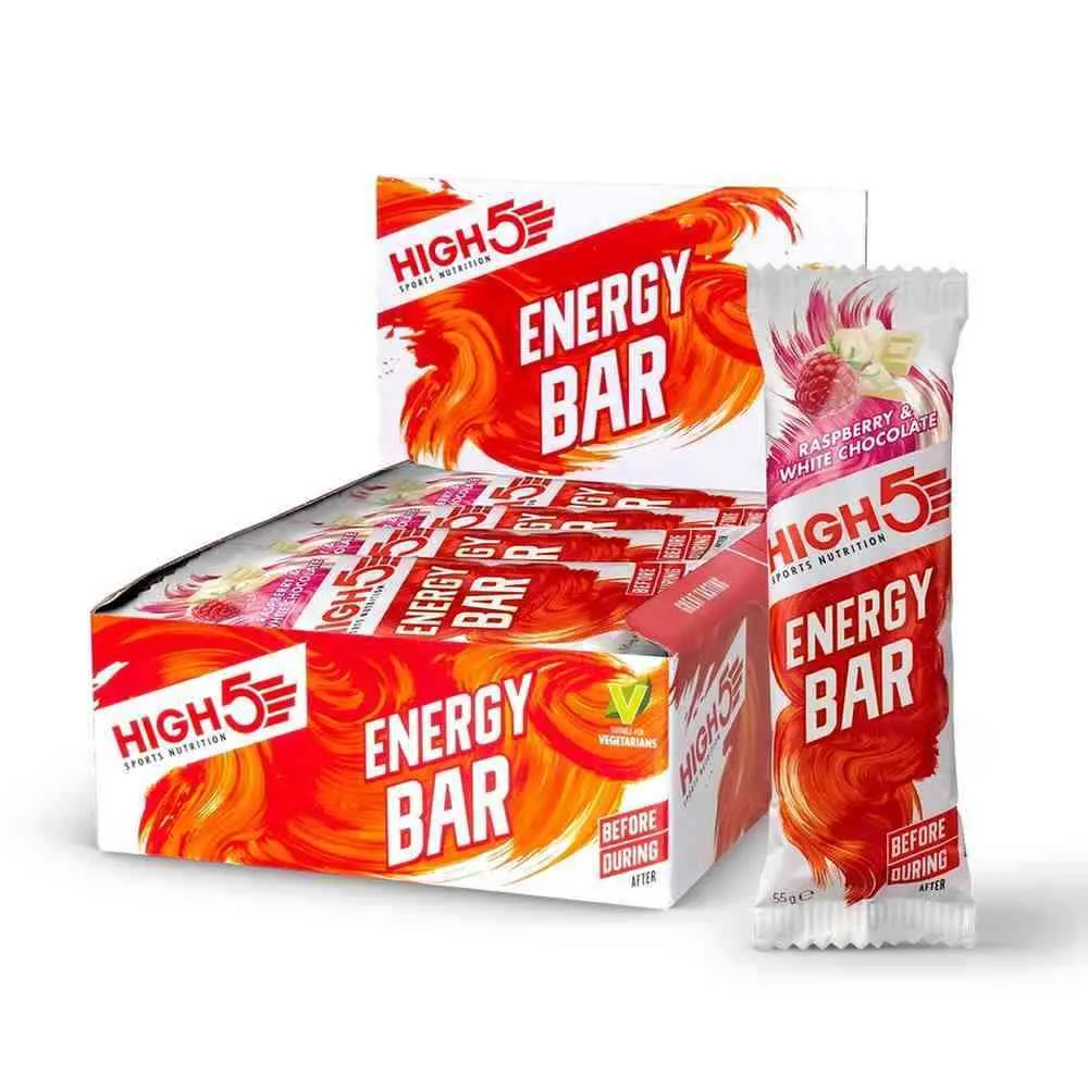 HIGH 5 ENERGY BAR RASPBERRY WHITE CHOCOLATE x12 8/24